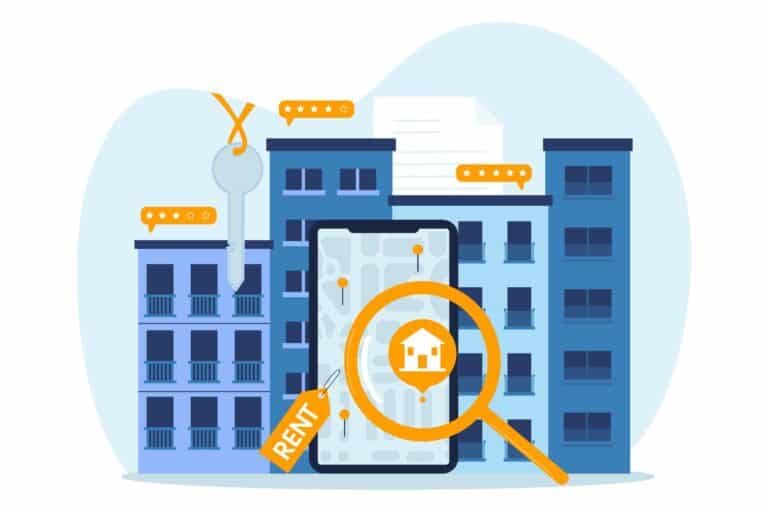 Bâtiment moderne illustrant l’automatisation de la prospection pour un commercial immobilier utilisant un CRM