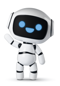 Petit robot faisant un coucou symbolisant l’automatisation et l’usage d’agents IA dans les workflows
